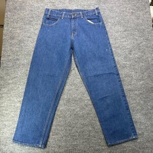 Prison Blues Relaxed Fit Jeans Men's Denim Pockets Zip Fly USA Made - 35X31.5